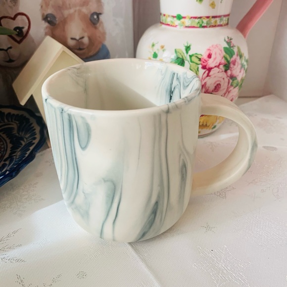 World Market Marble Stoneware Look Ceramic Set of Cafe Mugs - Picture 11 of 15